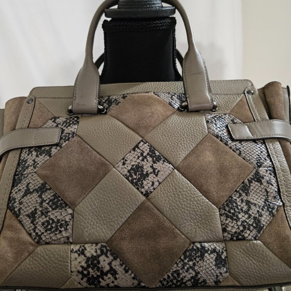 Coach Swagger 27 Patchwork Exotic Embossed Leathe… - image 2